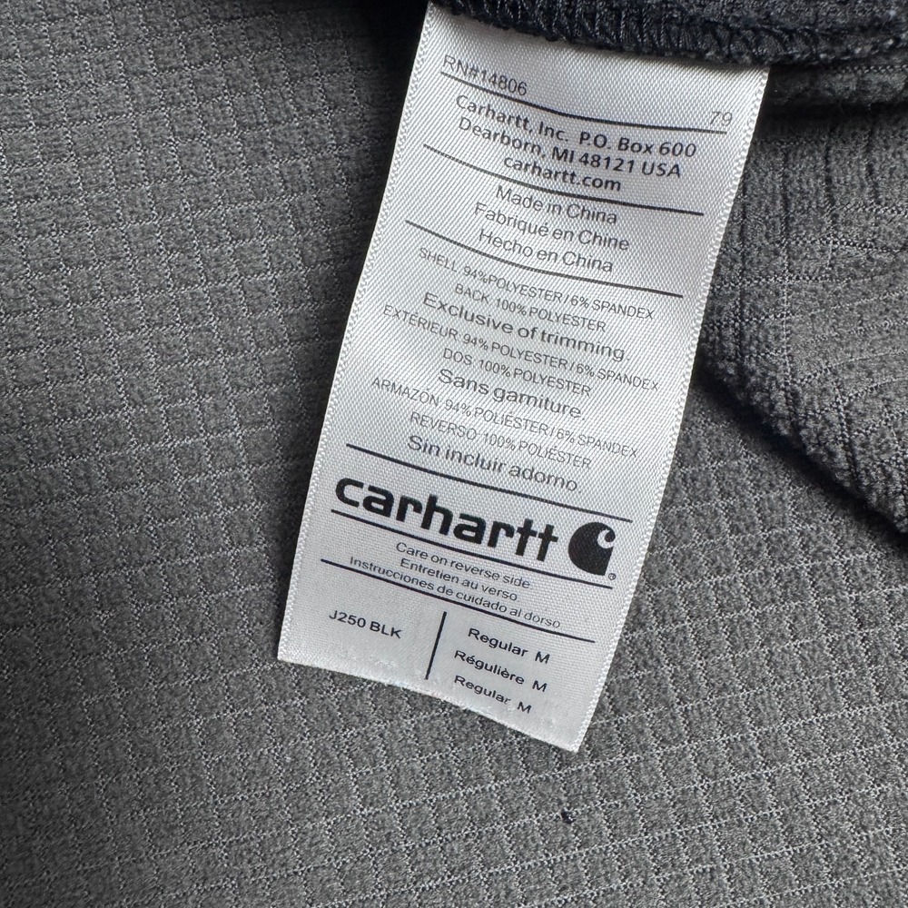 Carhartt J250 Rain Defender Work Jacket Mens M Fleece Lined Wind Resistant - Picture 4 of 7